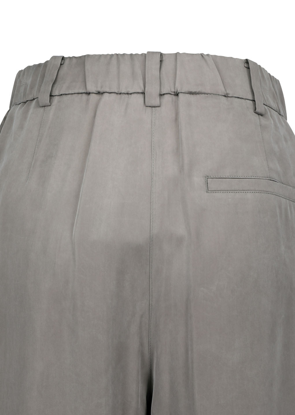 women's cupro two tuck wide pants, grey