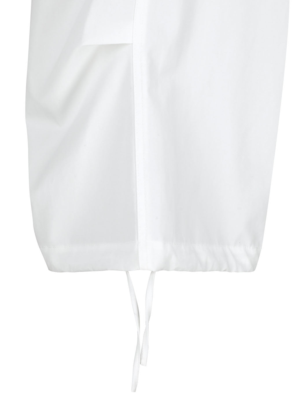 women's drawstring capri pants, white