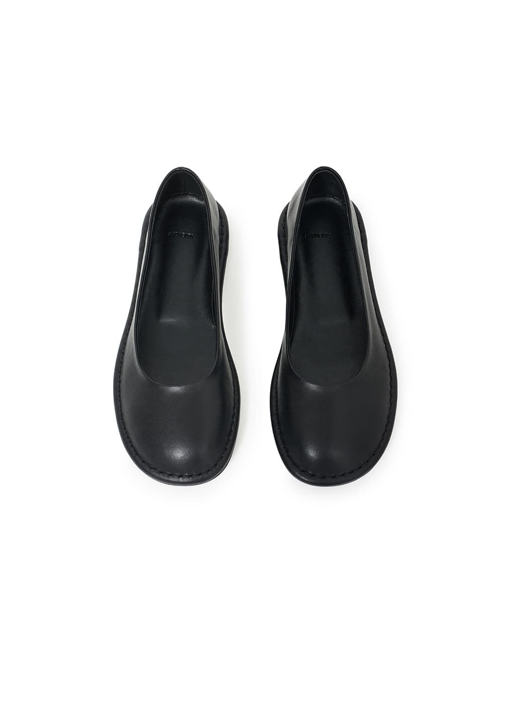 women's rounded flats, black