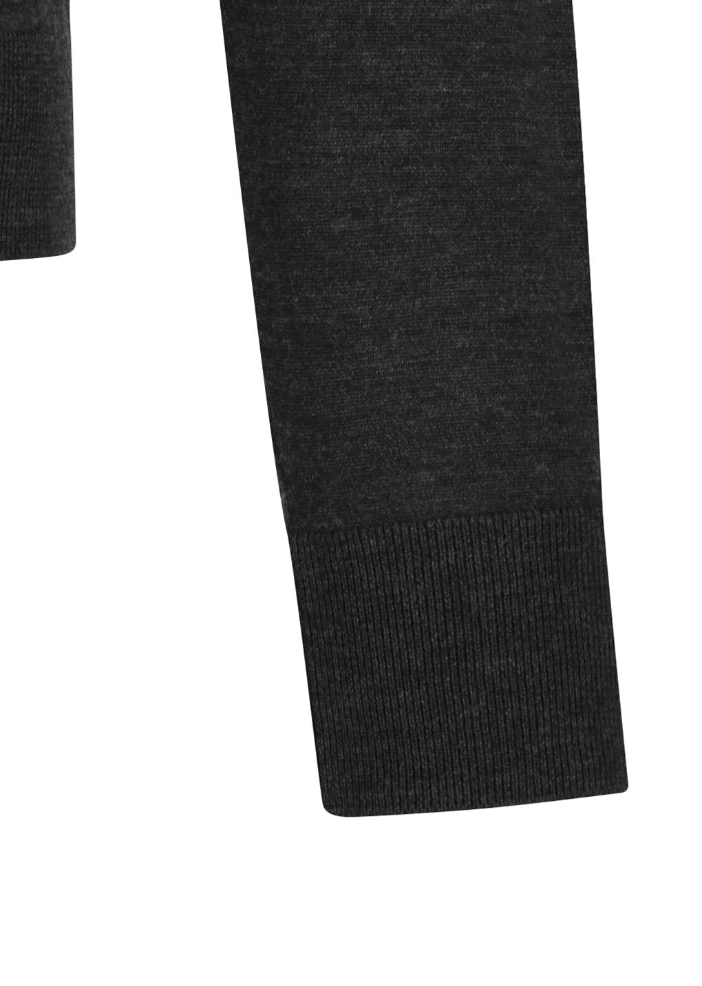 wool collar knit, charcoal