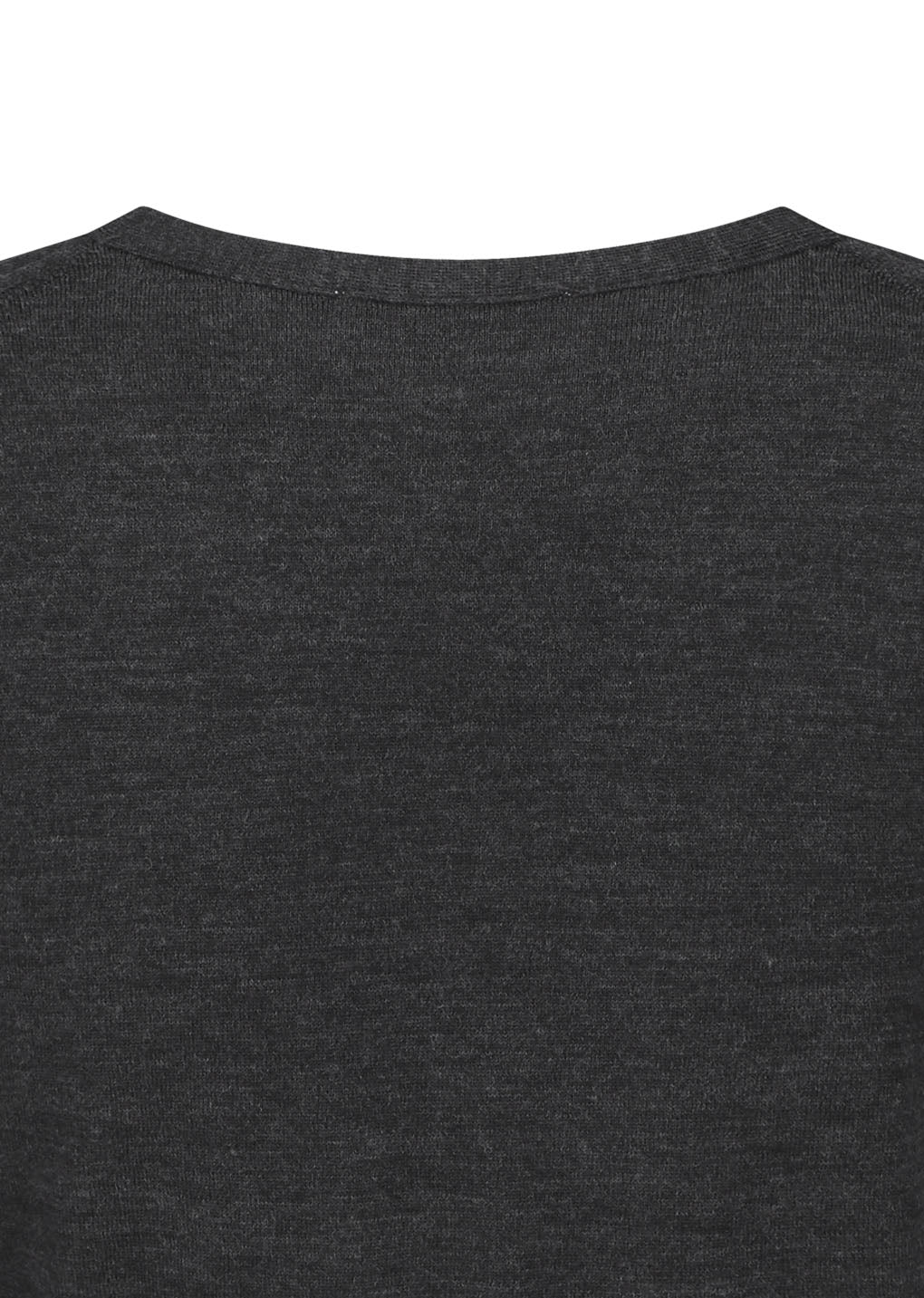 wool v-neck crop cardigan, charcoal