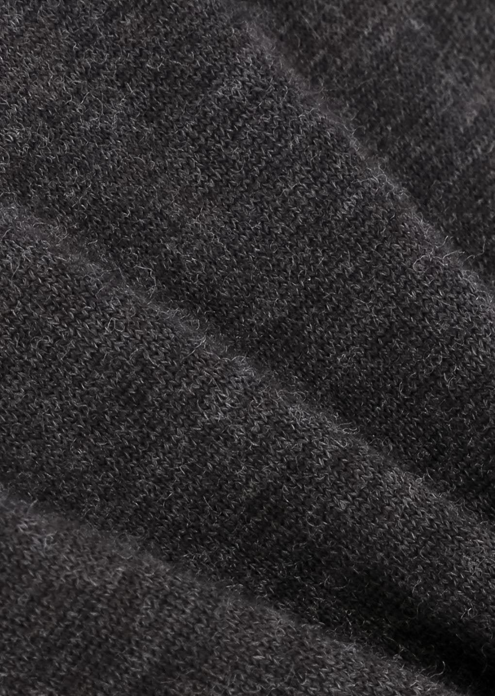 wool v-neck knit, charcoal