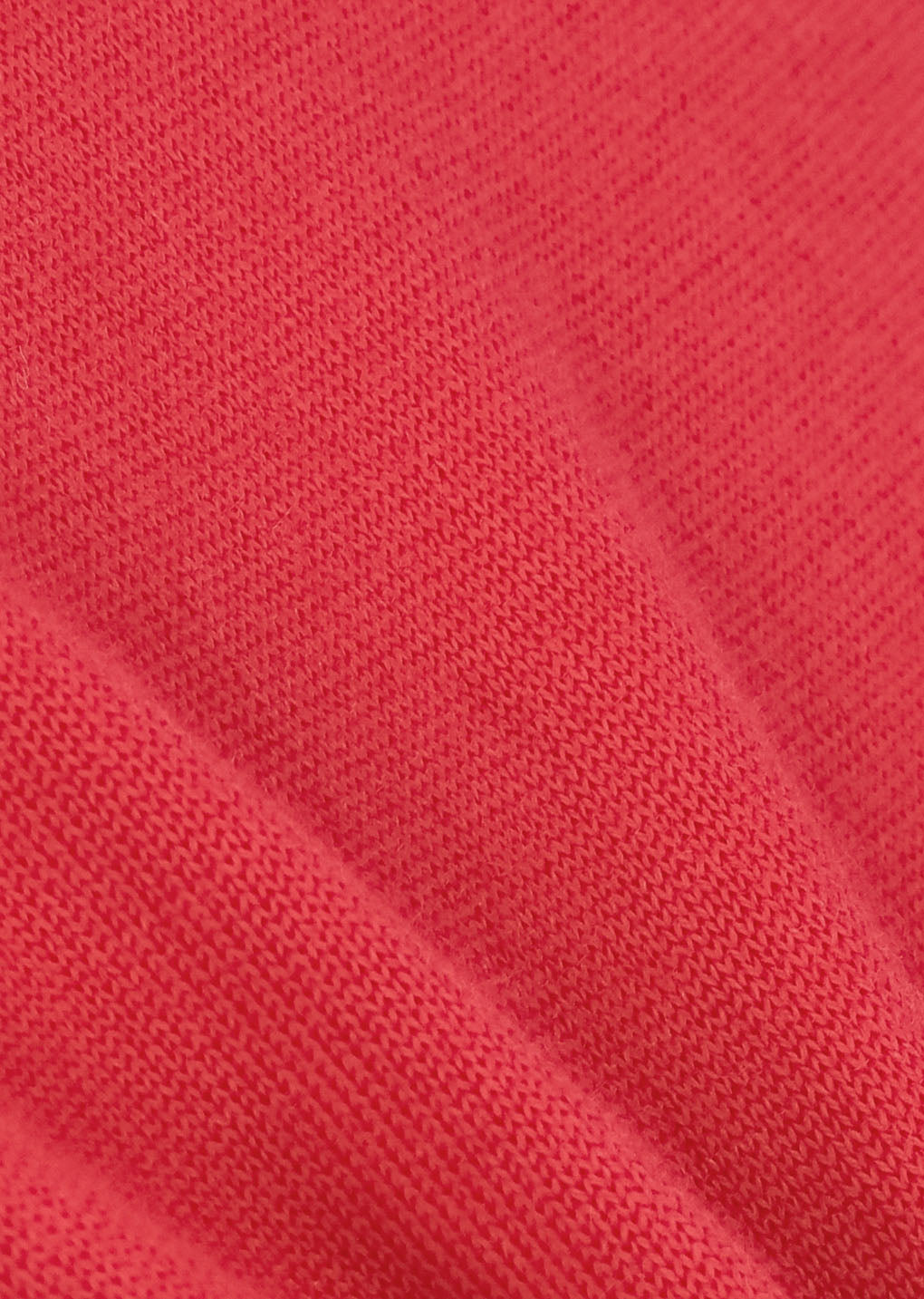 wool v-neck knit, red