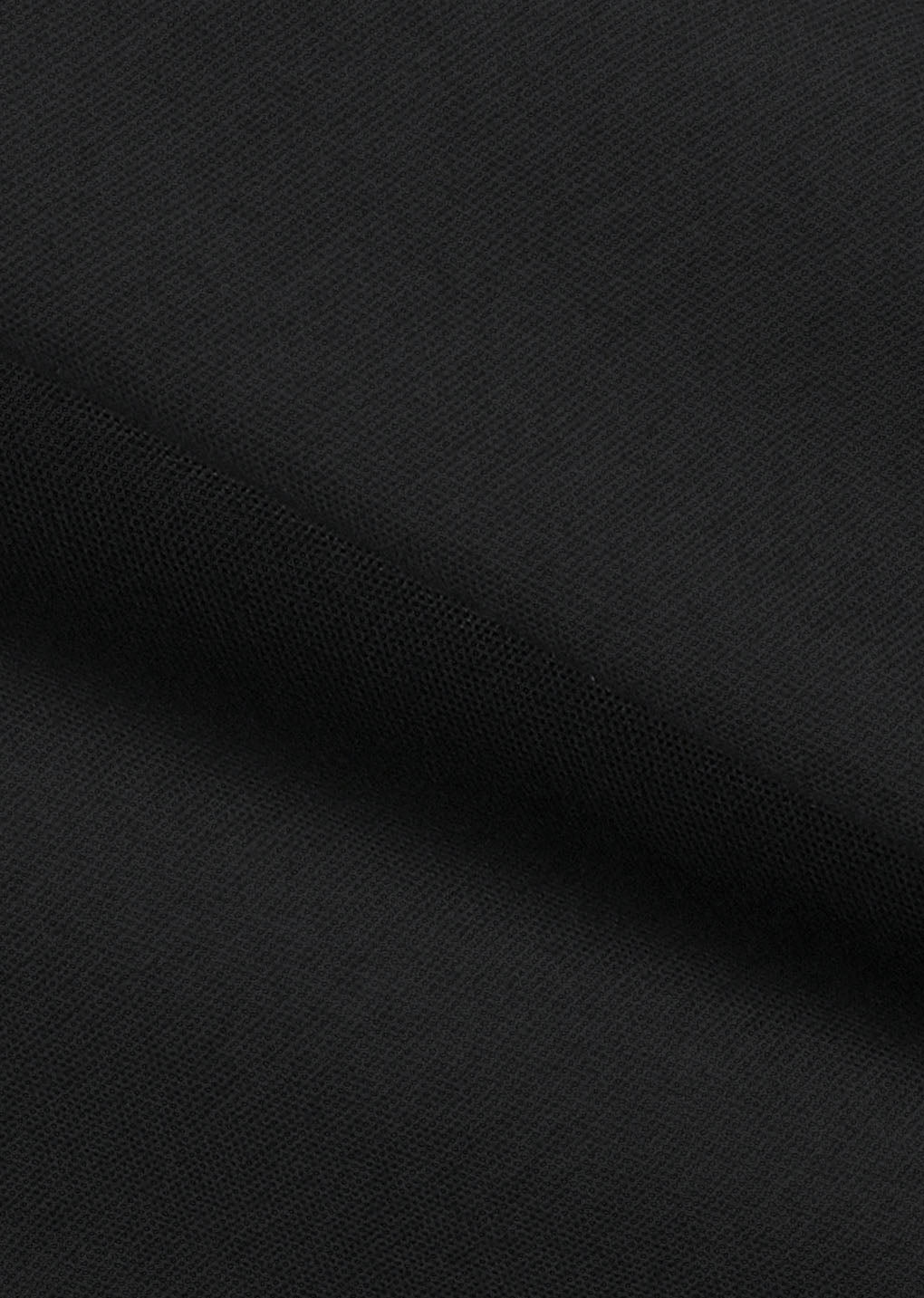 curved crop top, black