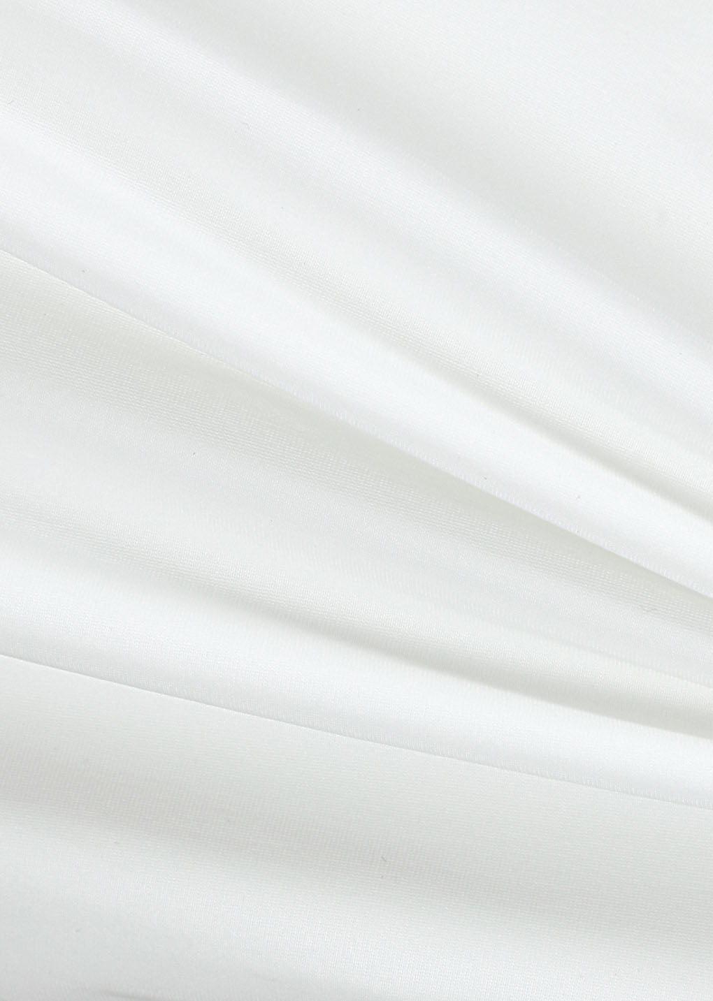 curved silhouette pants, white