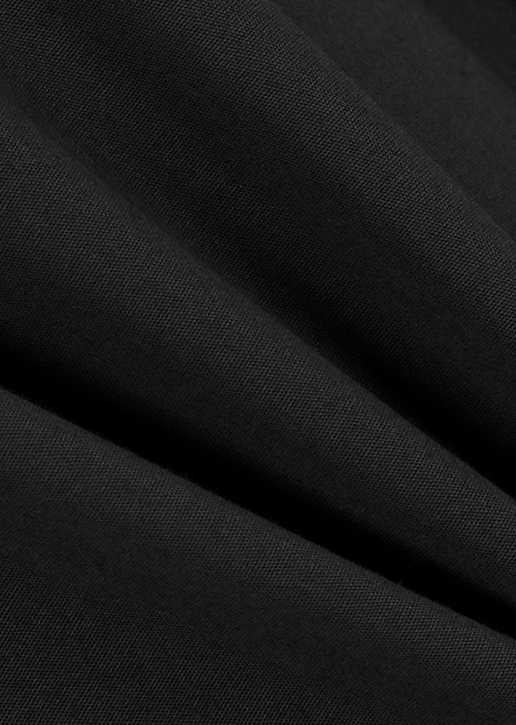 curved zip pants, black