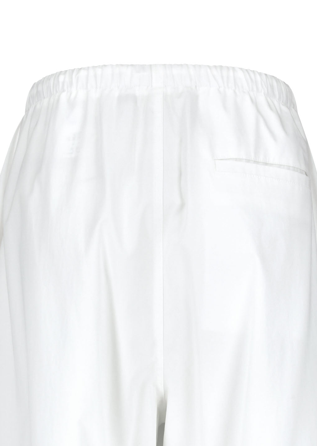 drawstring wide fatigue pants, white