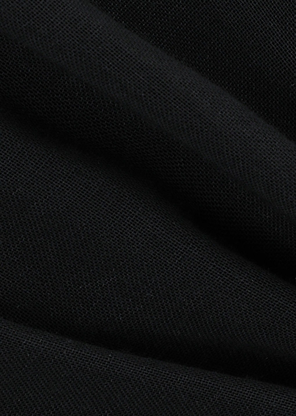 knotted collar top, black