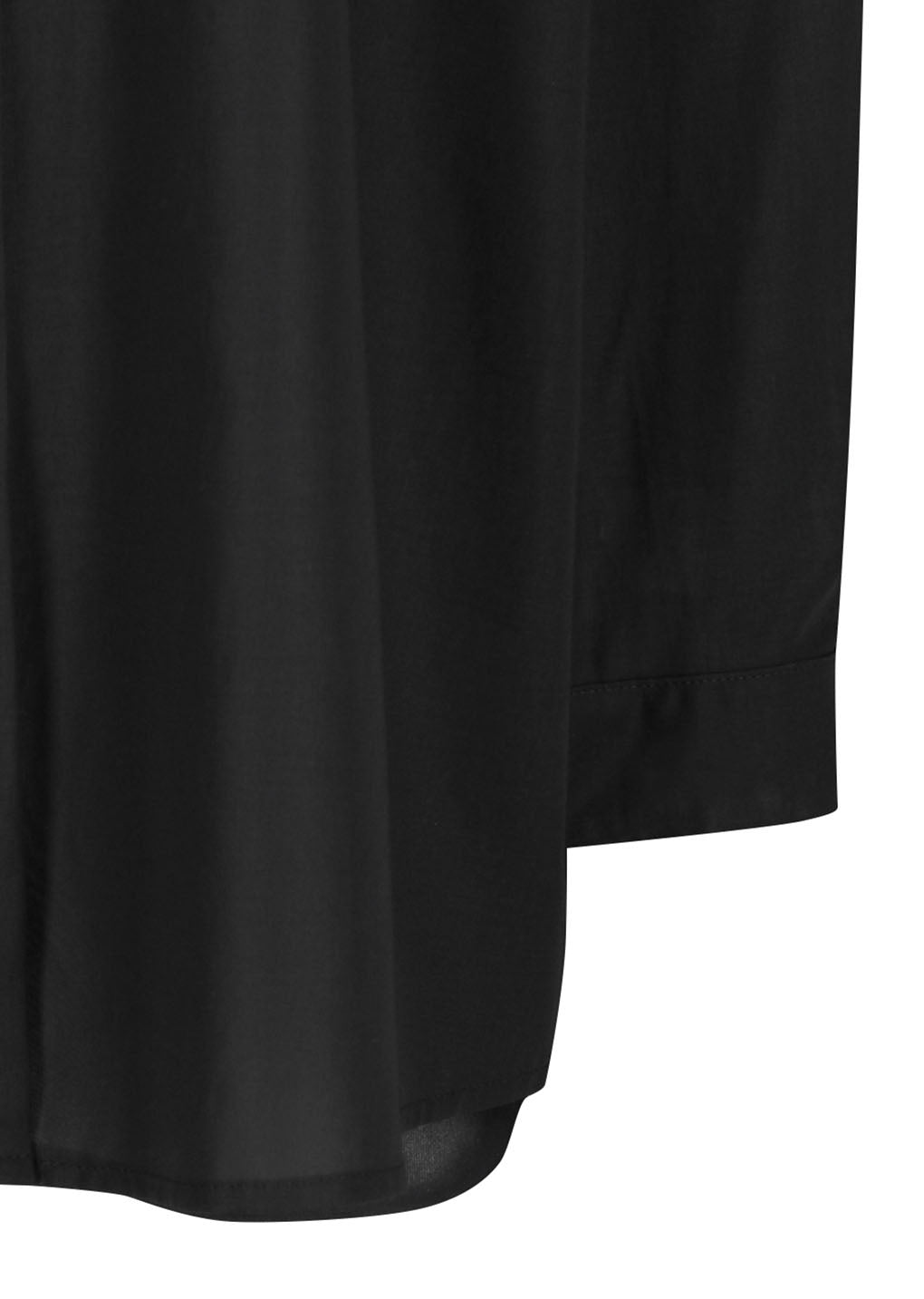 sheer cotton classic shirt, black