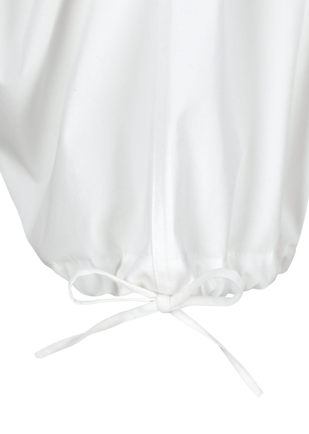 women's drawstring capri pants, white