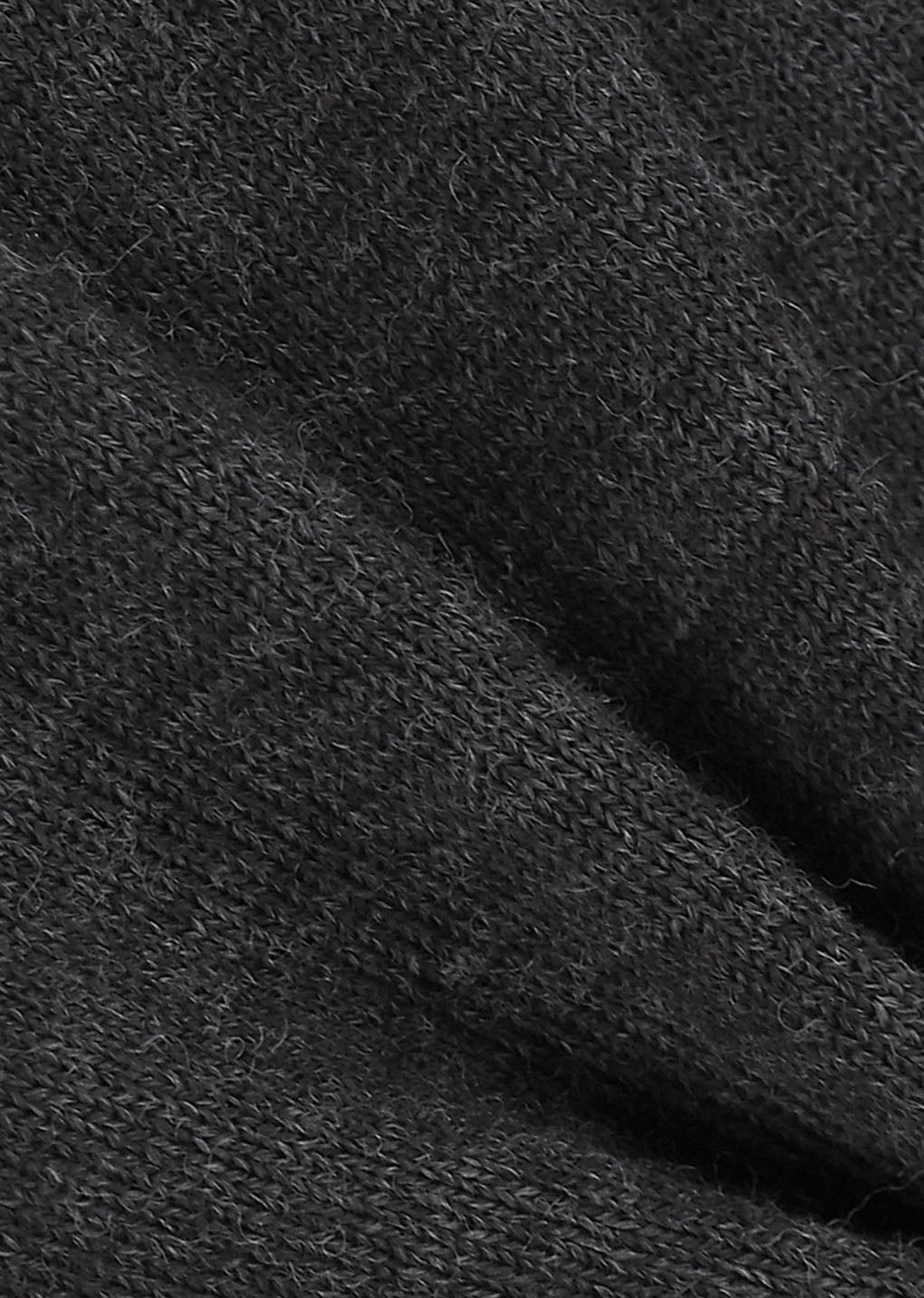 wool v-neck crop cardigan, charcoal