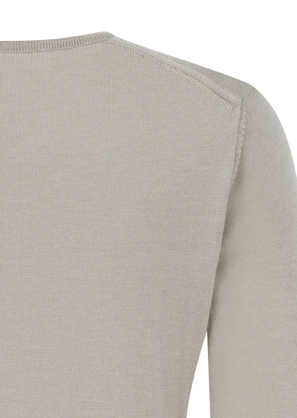 wool v-neck knit, light khaki