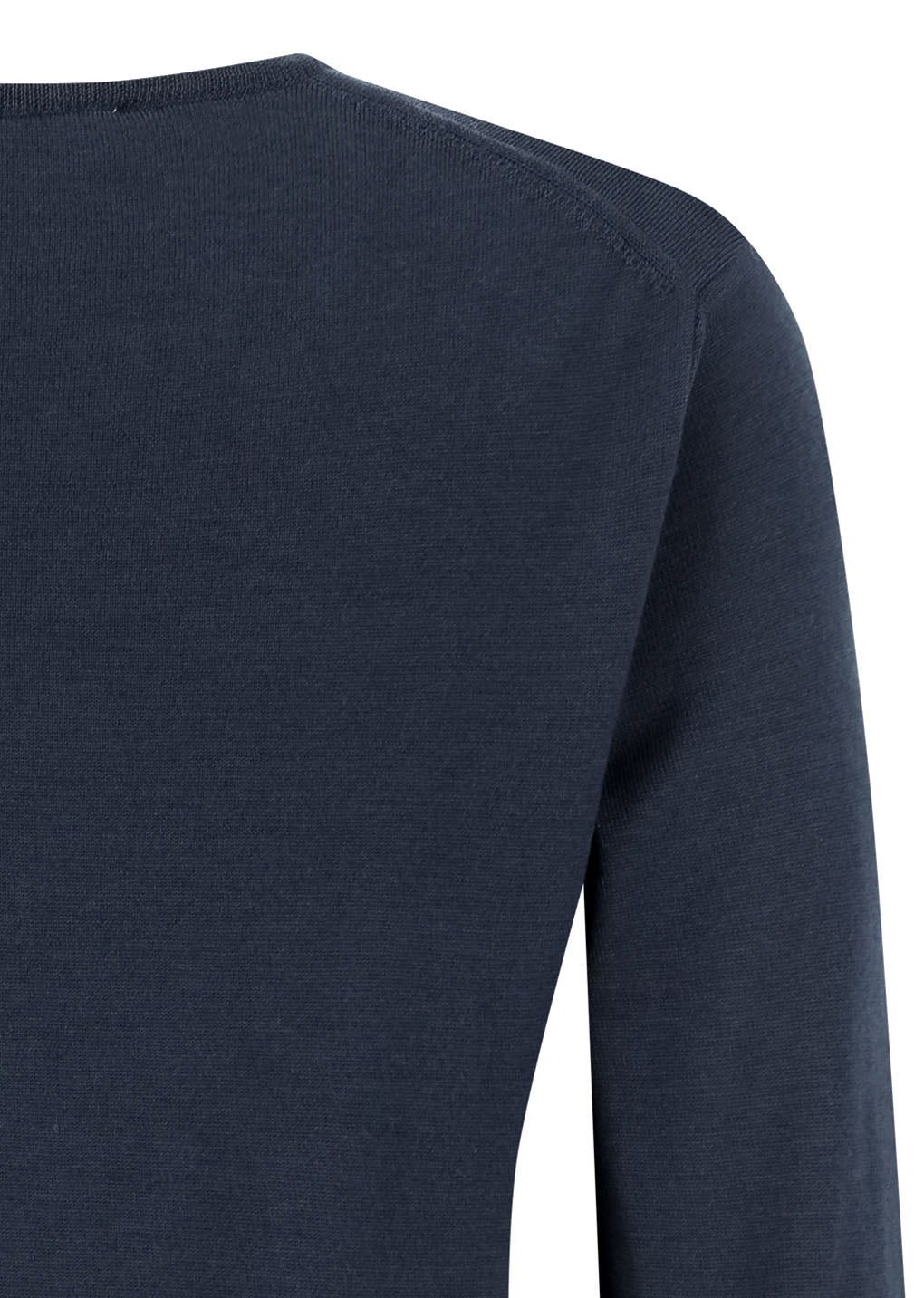 wool v-neck knit, navy