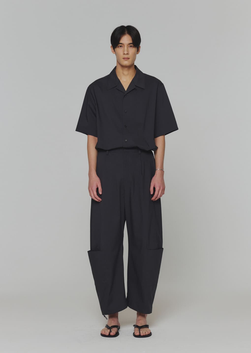 open collar half shirts, charcoal hover