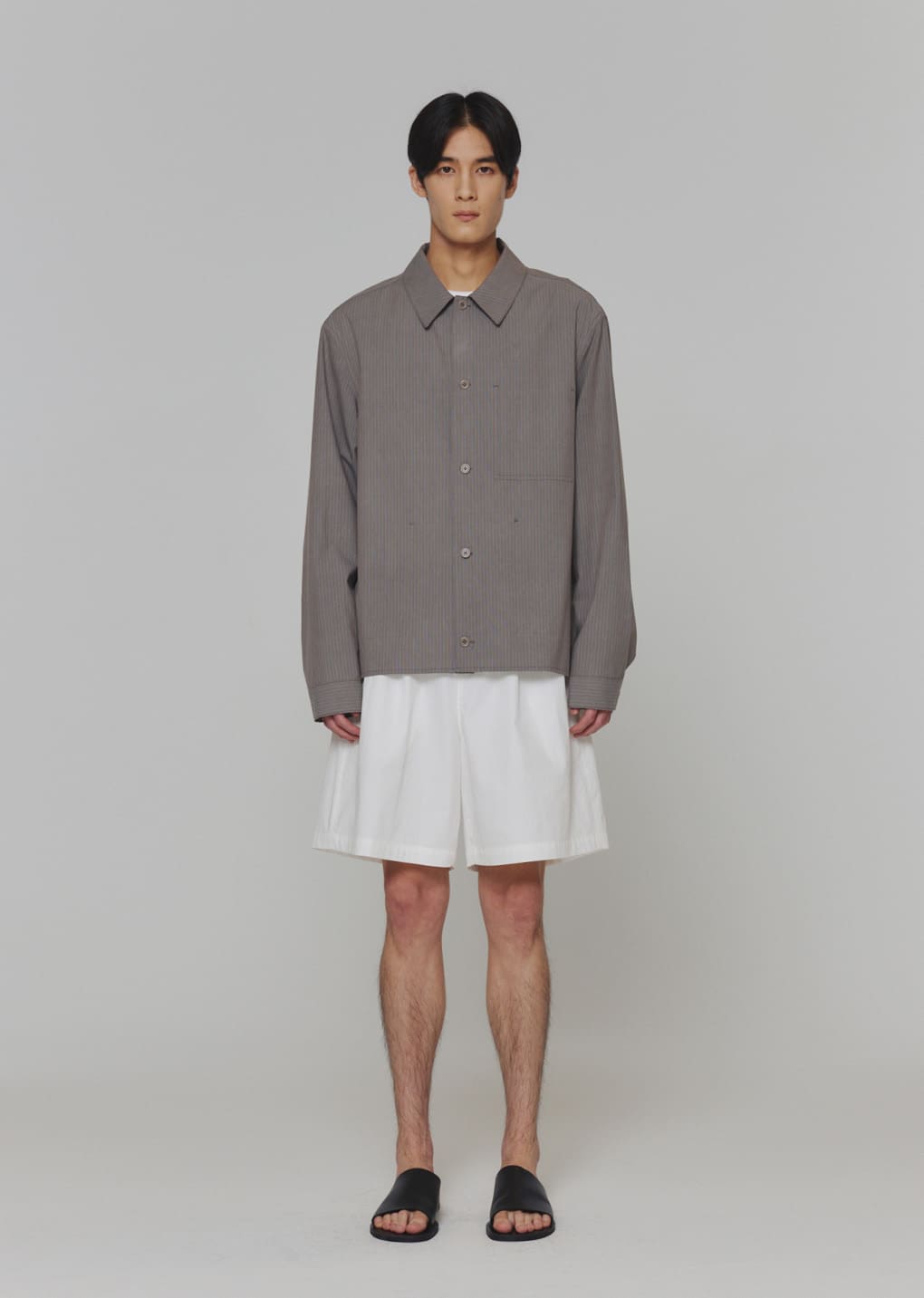 stripe pocket shirts, grey hover