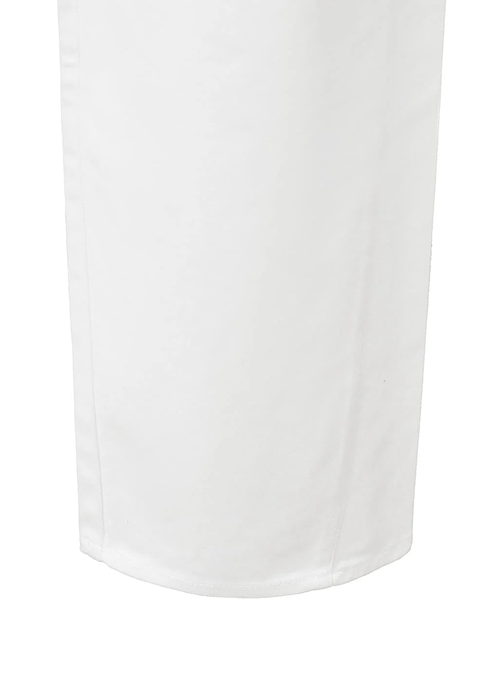 men's curved seam denim, white