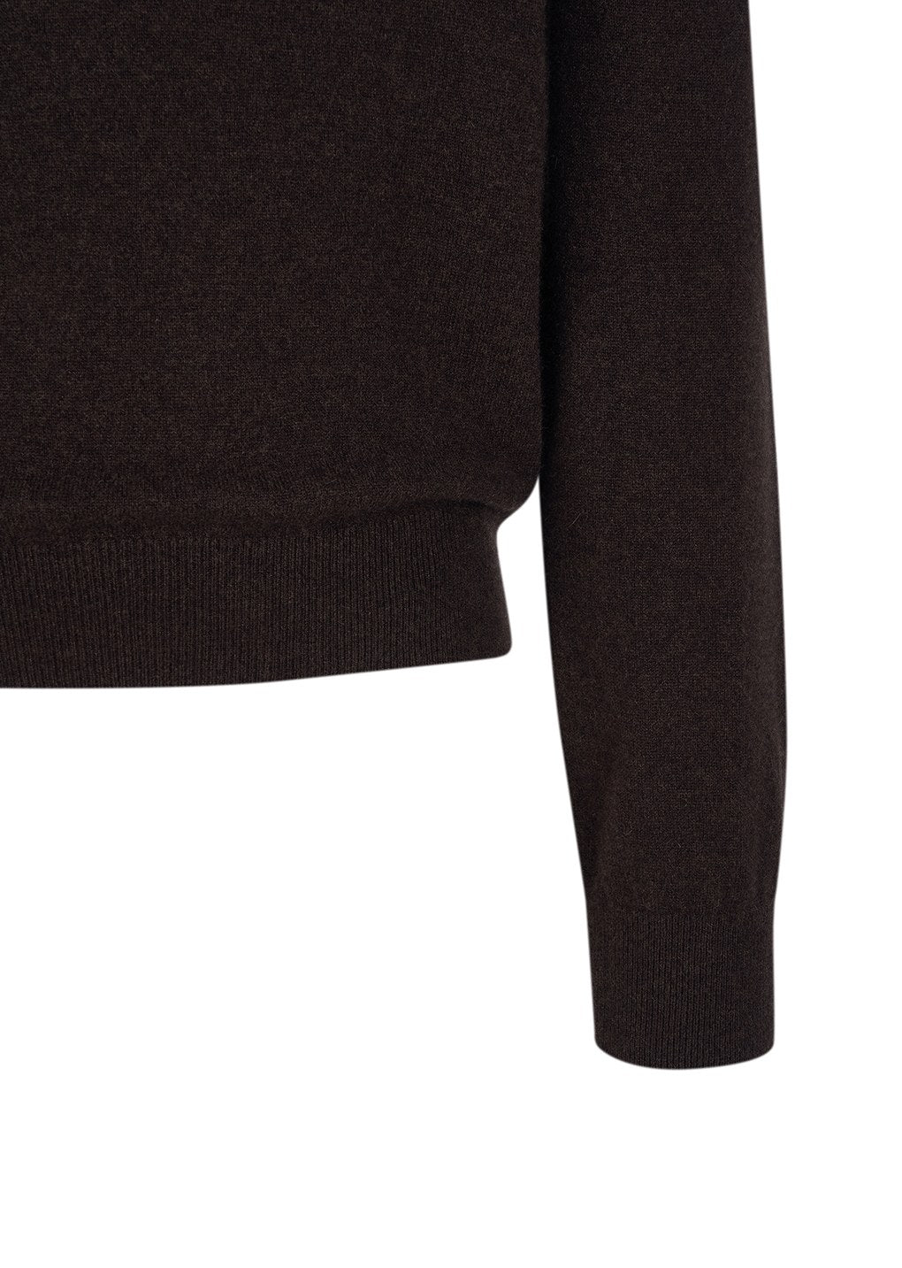 cashmere crewneck knit, brown