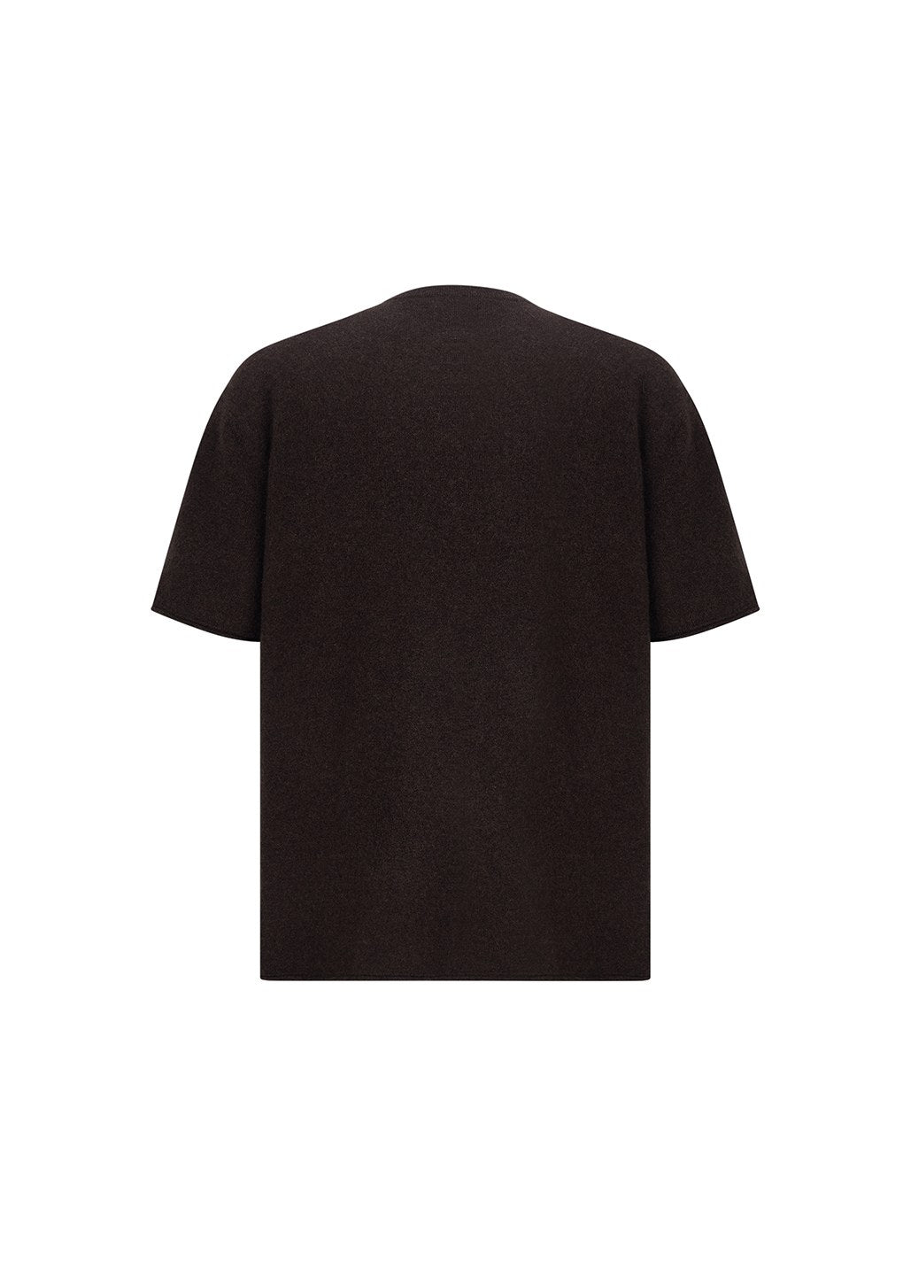 cashmere easy half sleeve knit, brown