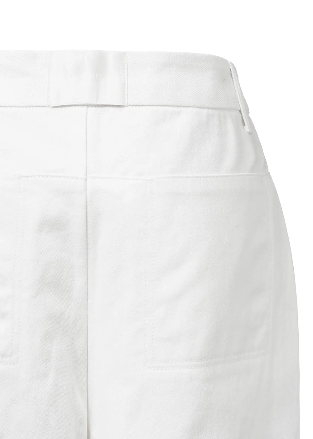 men's curved seam denim, white
