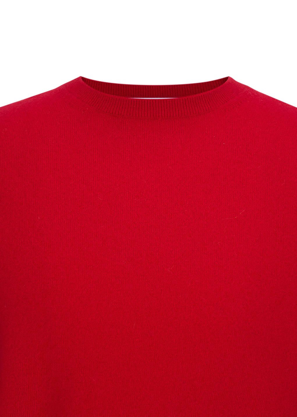 cashmere crewneck knit, red