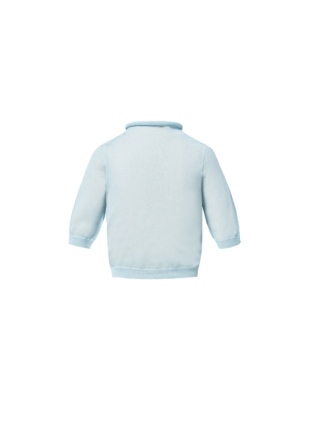 sheer cropped knit, blue
