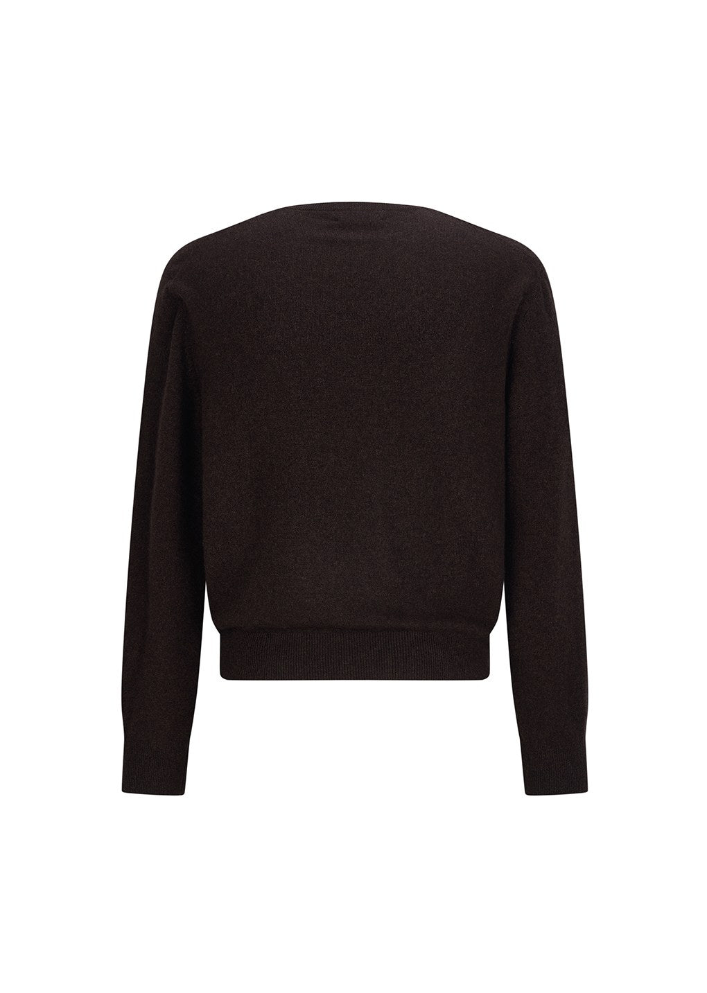 cashmere crewneck knit, brown
