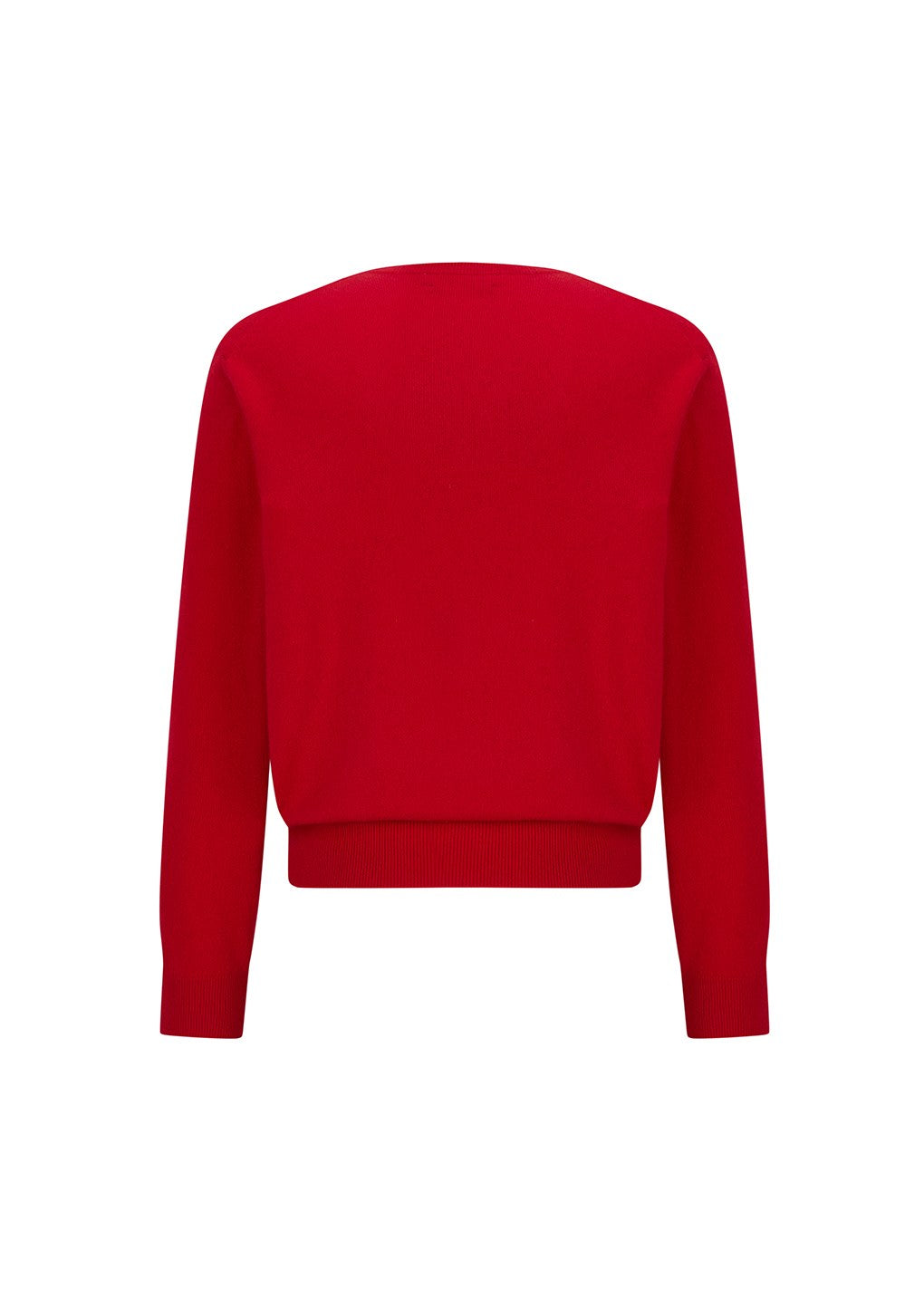 cashmere crewneck knit, red