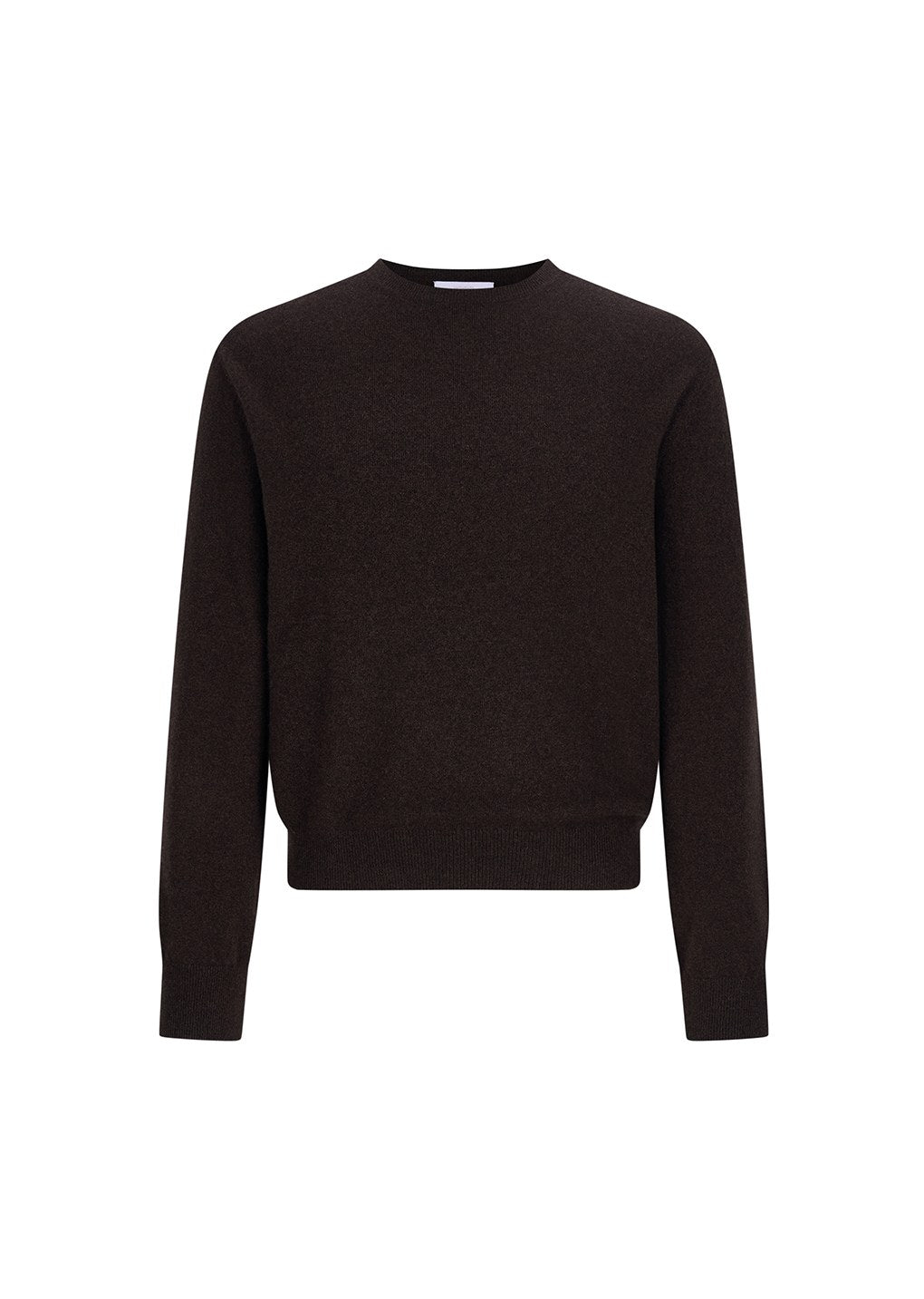 cashmere crewneck knit, brown