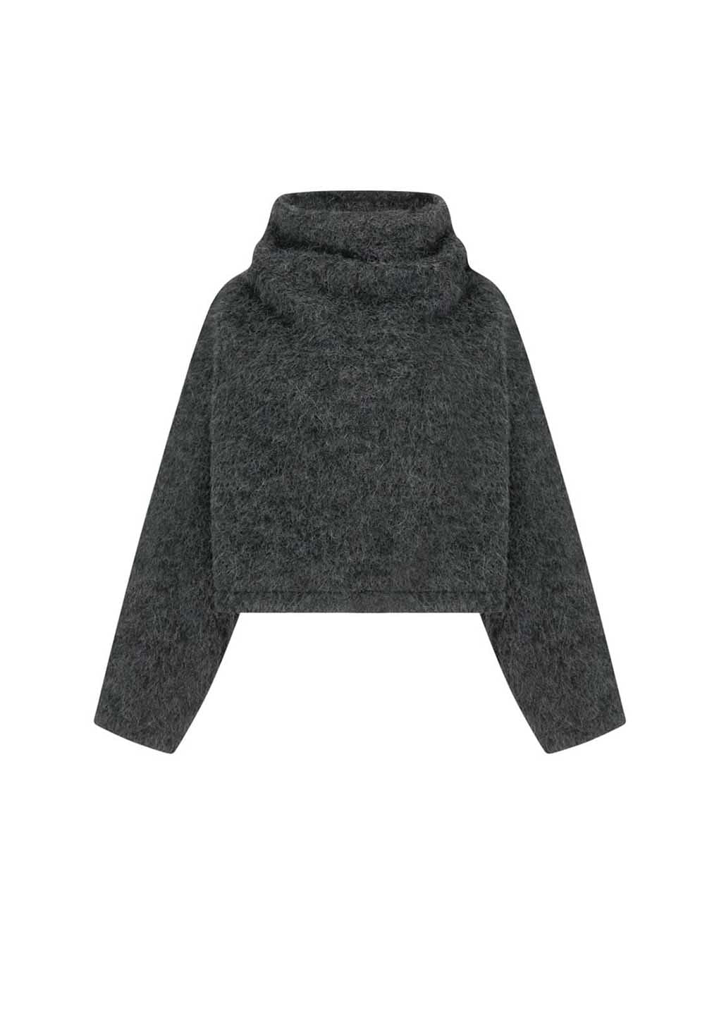 alpaca top, charcoal