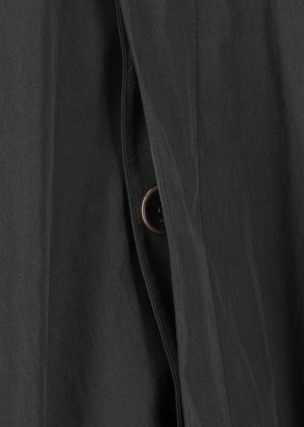 cotton nylon shirring coat, black