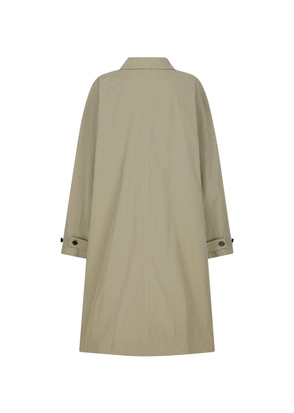 cotton nylon shirring coat, khaki
