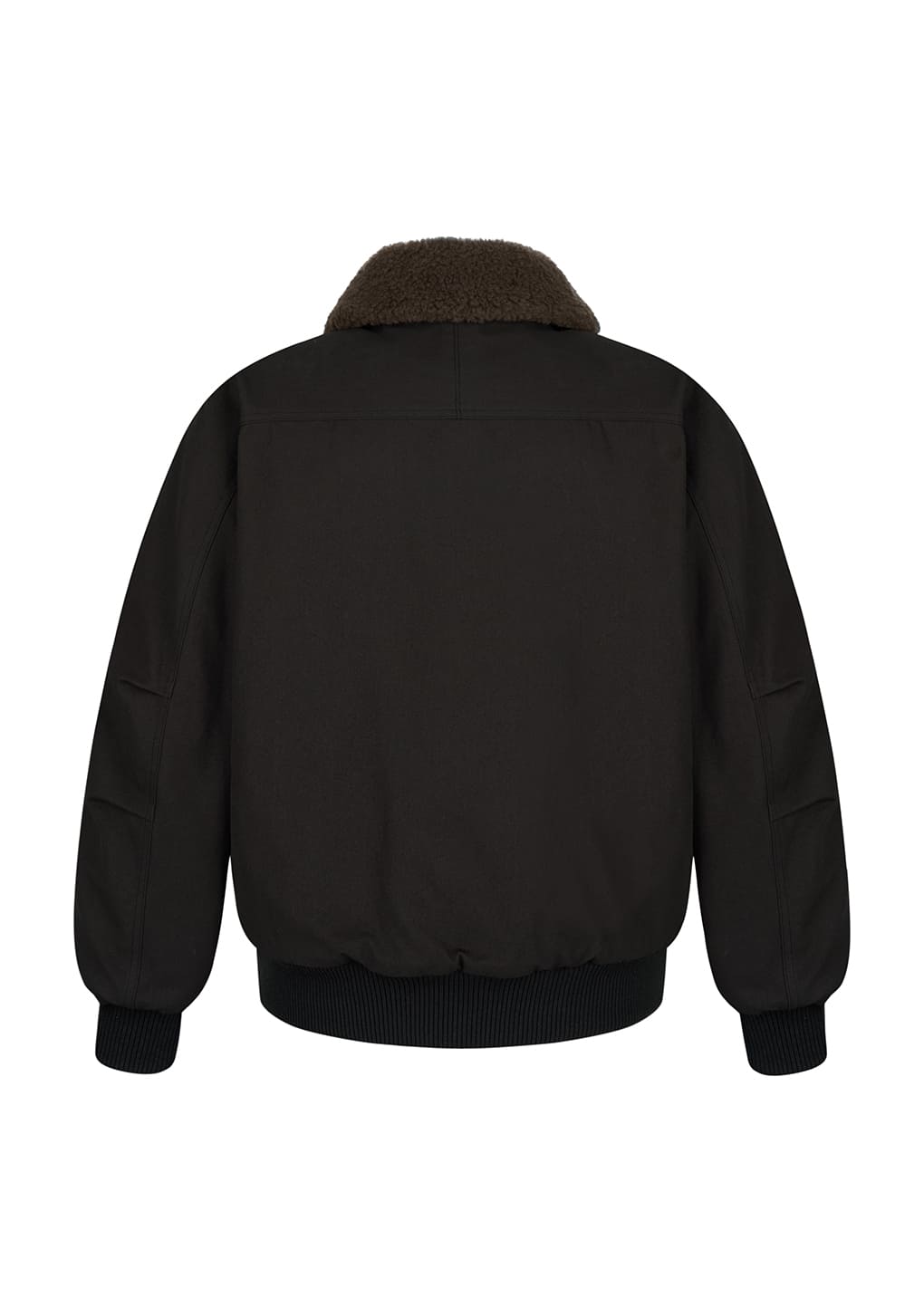 cotton reversible shearling jumper, black