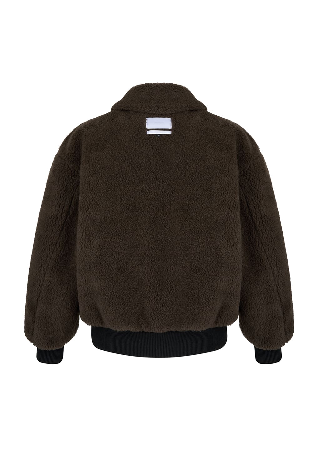 cotton reversible shearling jumper, black