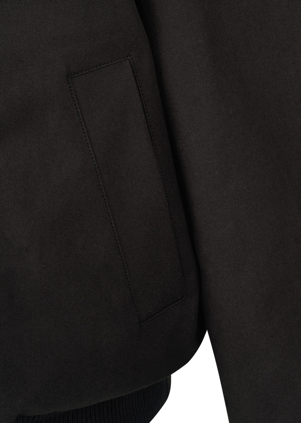 cotton reversible shearling jumper, black
