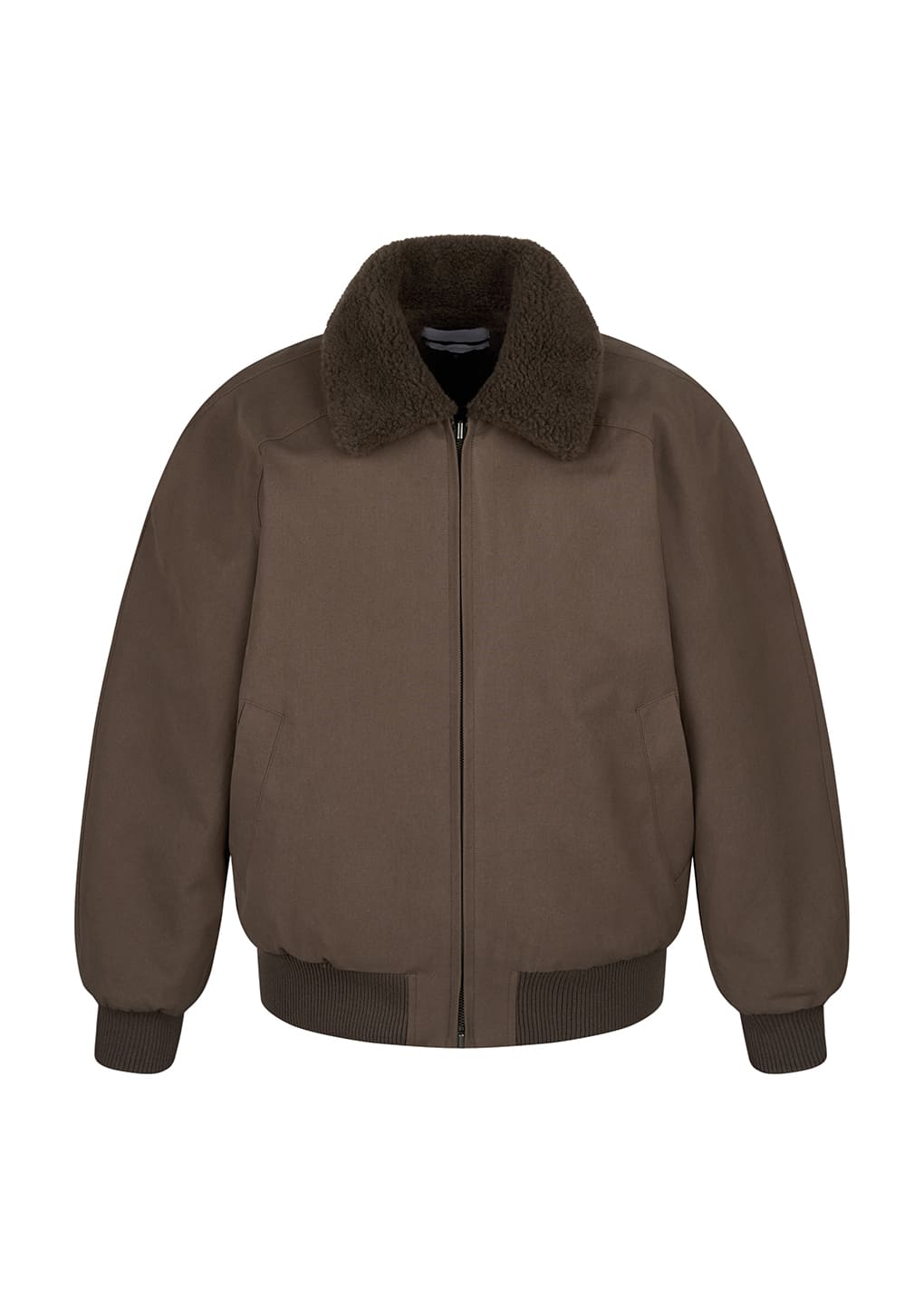 cotton reversible shearling jumper, brown