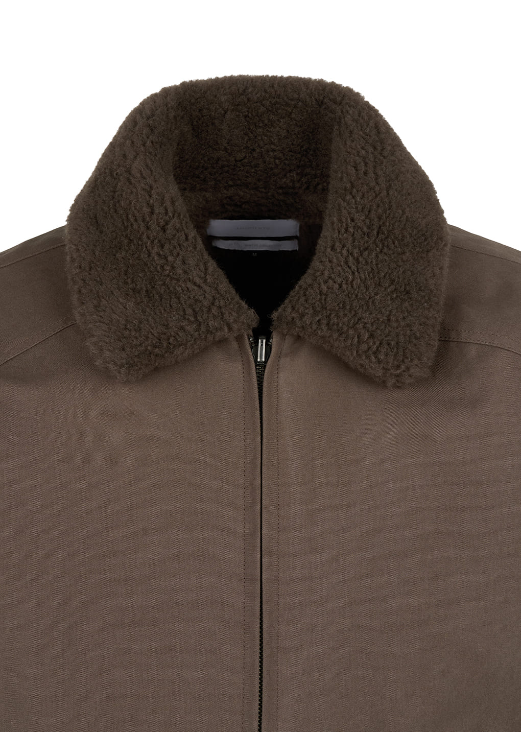 cotton reversible shearling jumper, brown