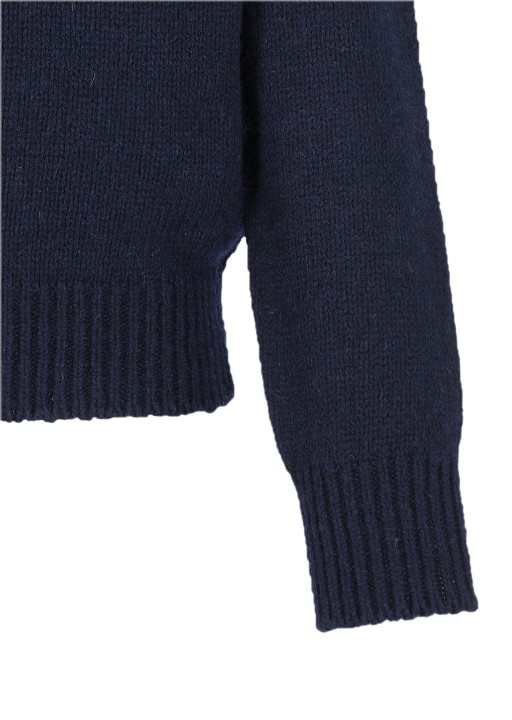 shetland wool v-neck knit, navy