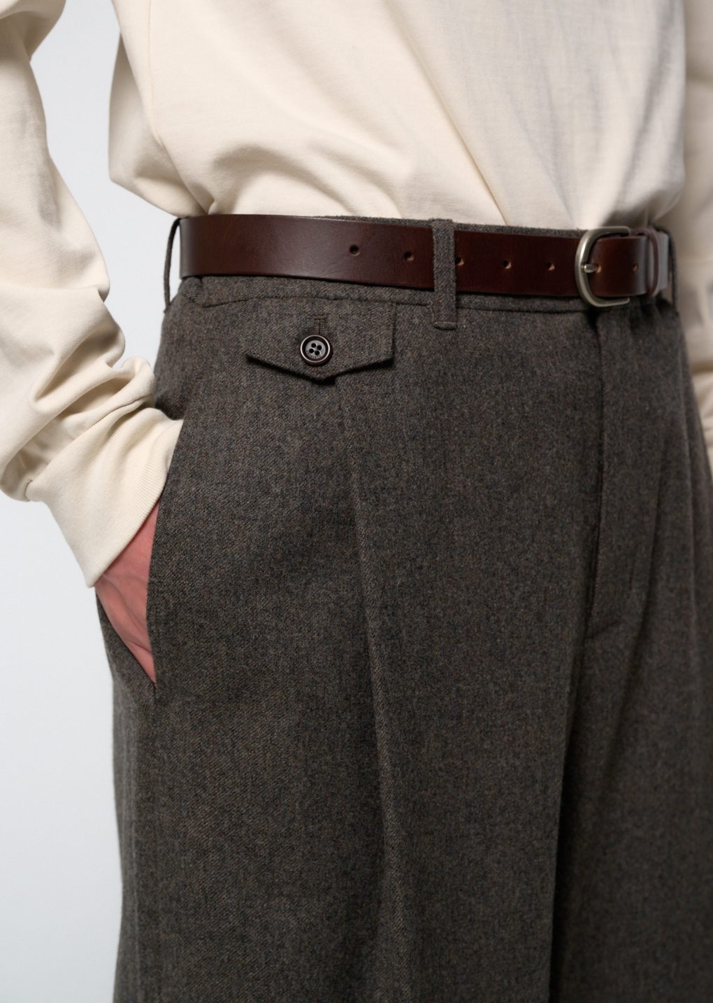 men's classic belt, dark brown