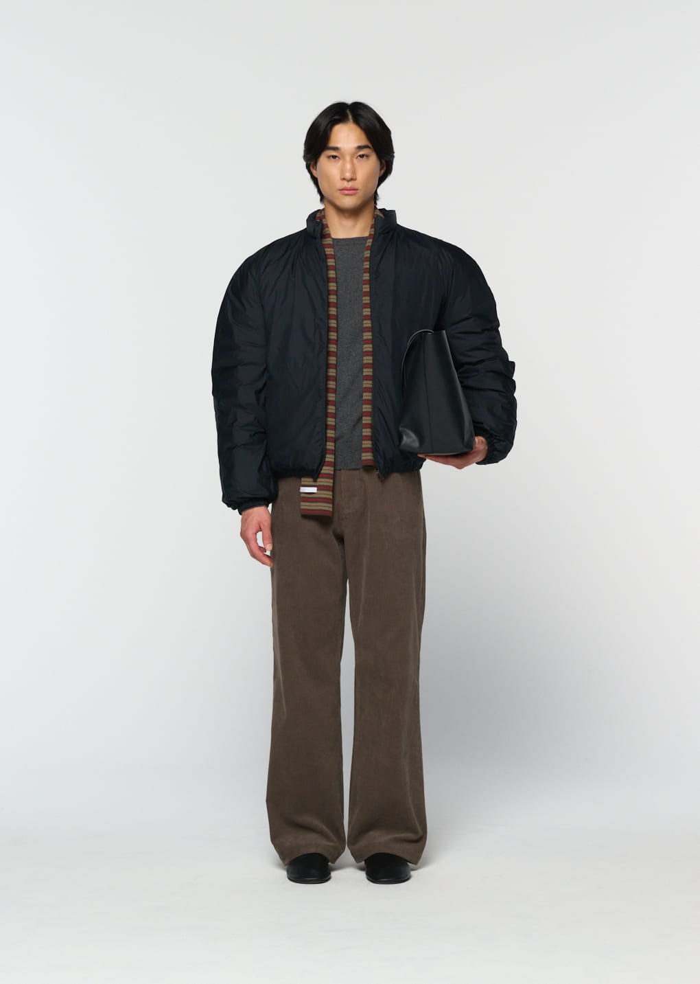 goose down reversible jumper, black