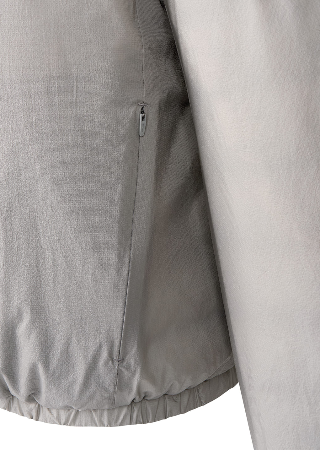 goose down reversible jumper, grey