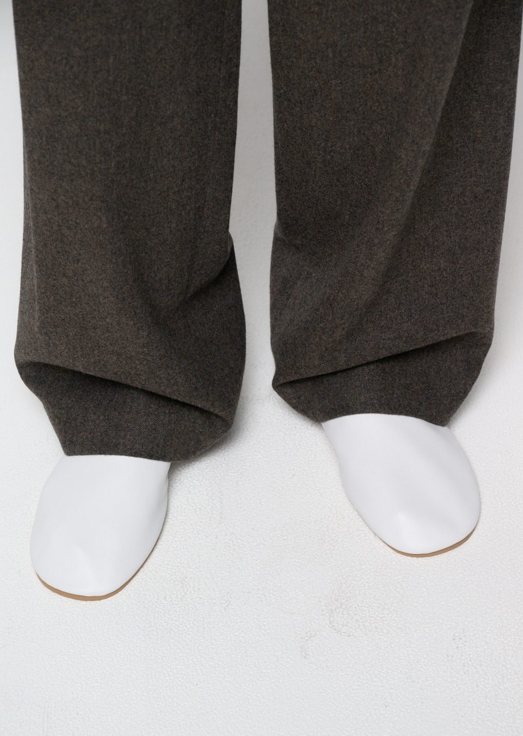 men's lambskin slip on loafer, white