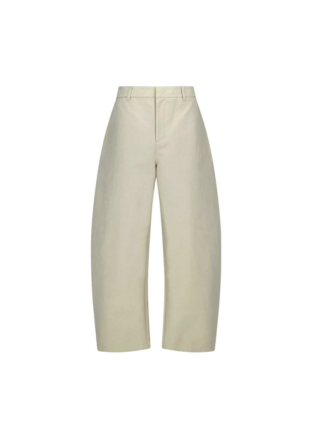 men's curved long pants, beige