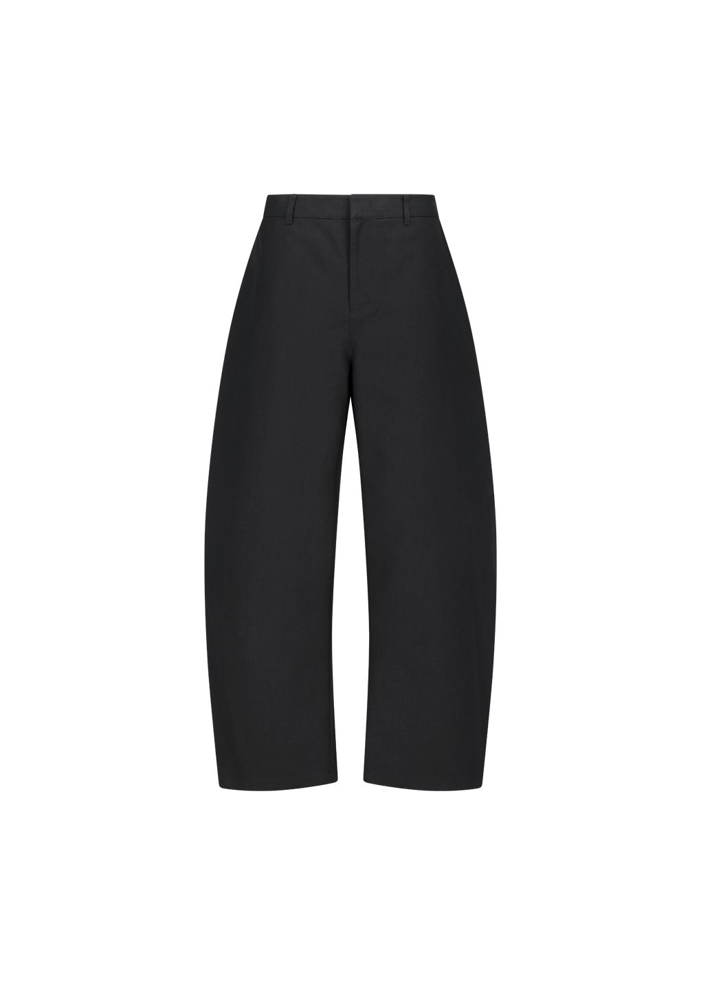 men's curved long pants, black
