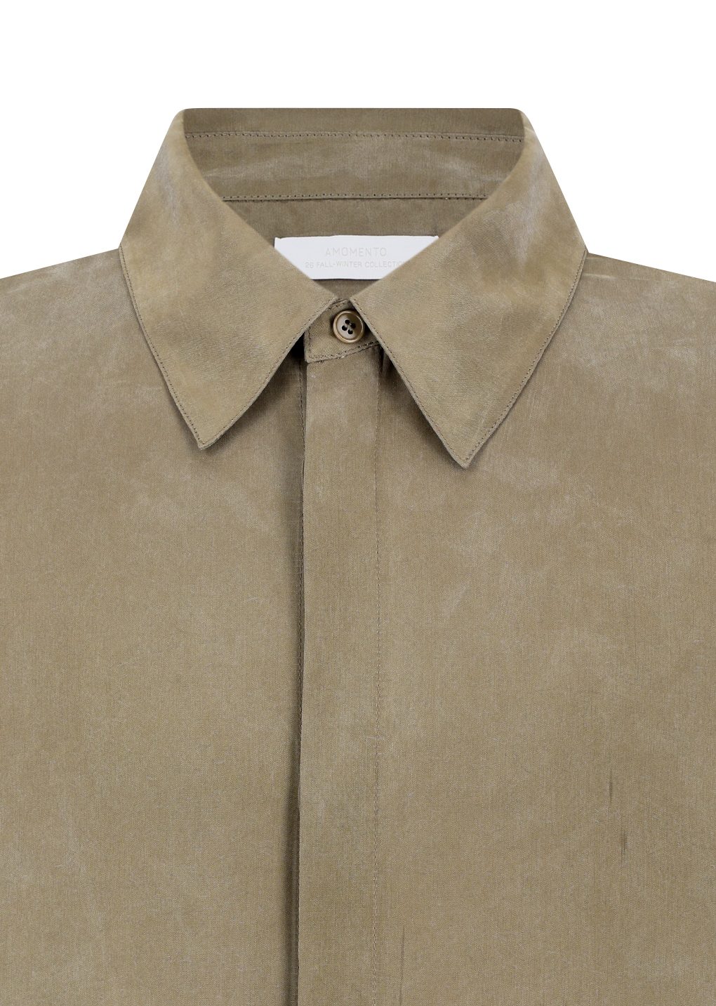 cupro shirt, khaki