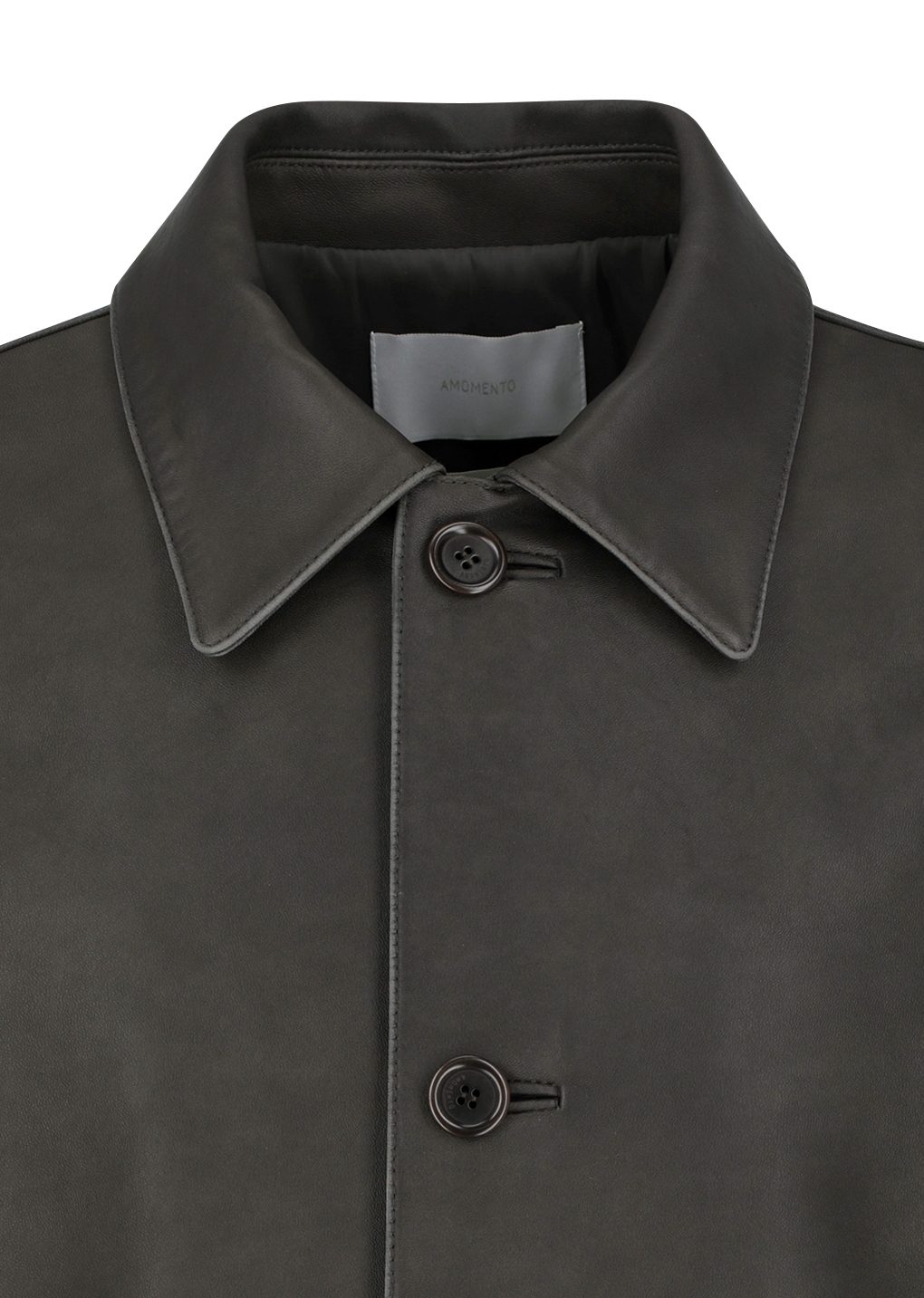 lambskin mid jacket, brown
