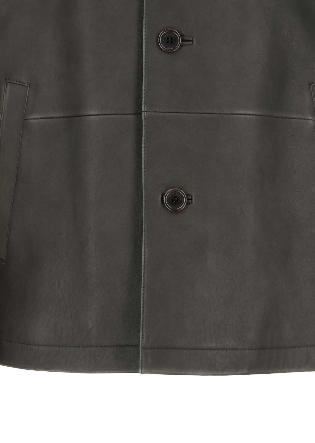 lambskin mid jacket, brown