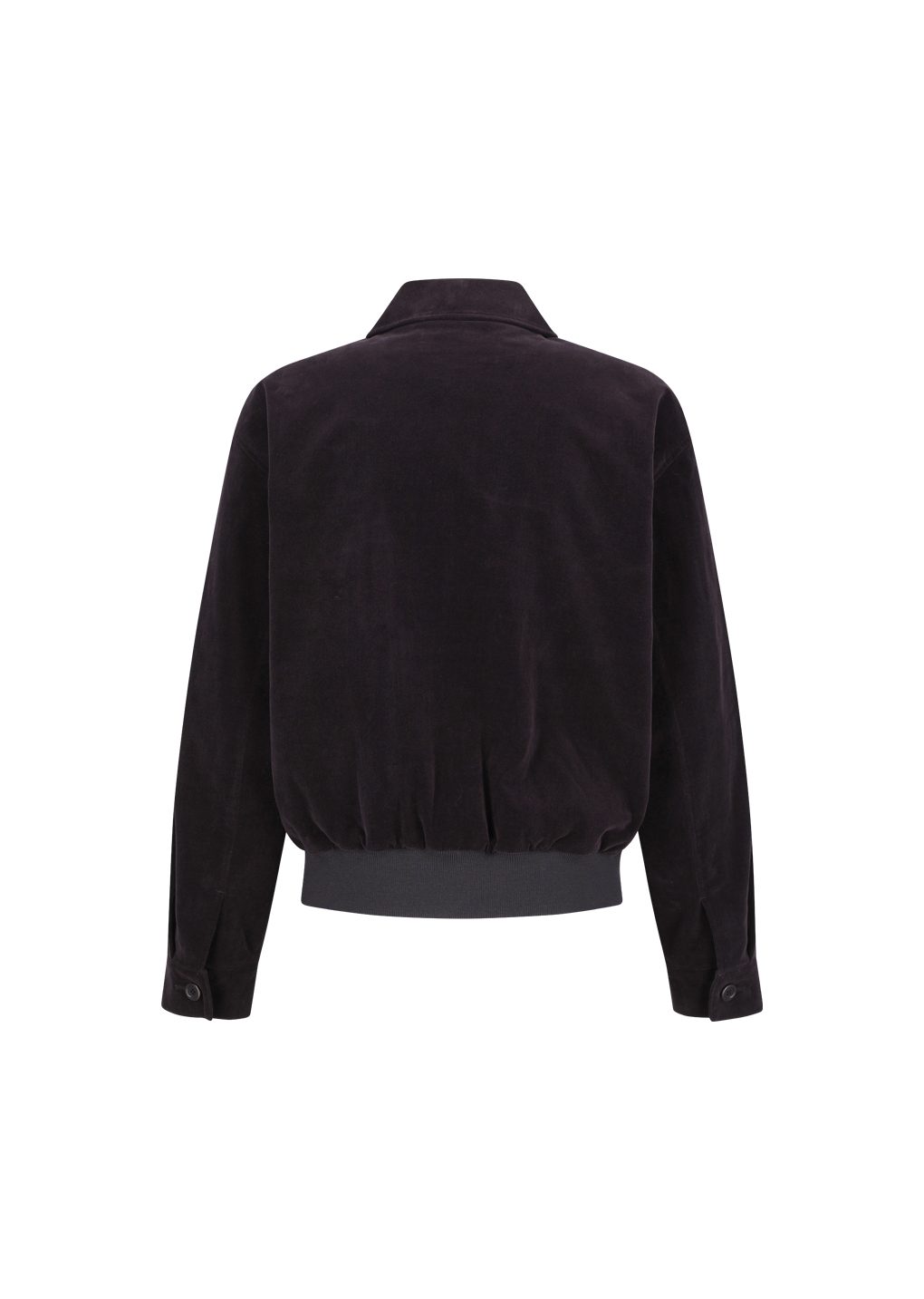velvet zip up jumper, black