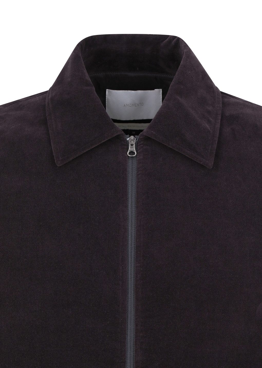 velvet zip up jumper, black