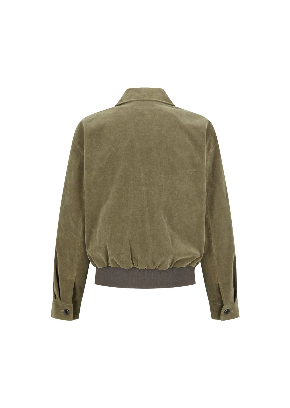 velvet zip up jumper, khaki