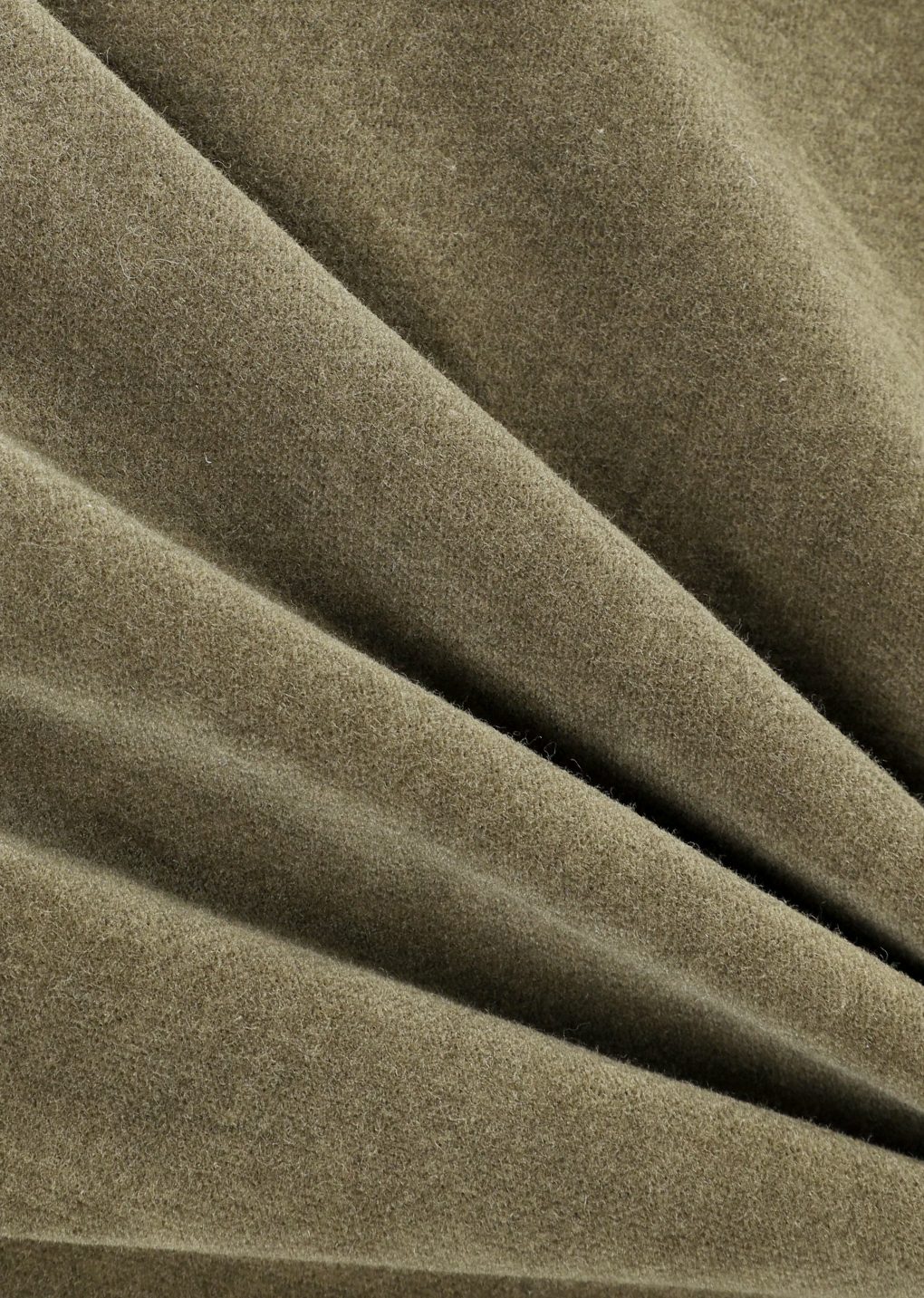 velvet zip up jumper, khaki